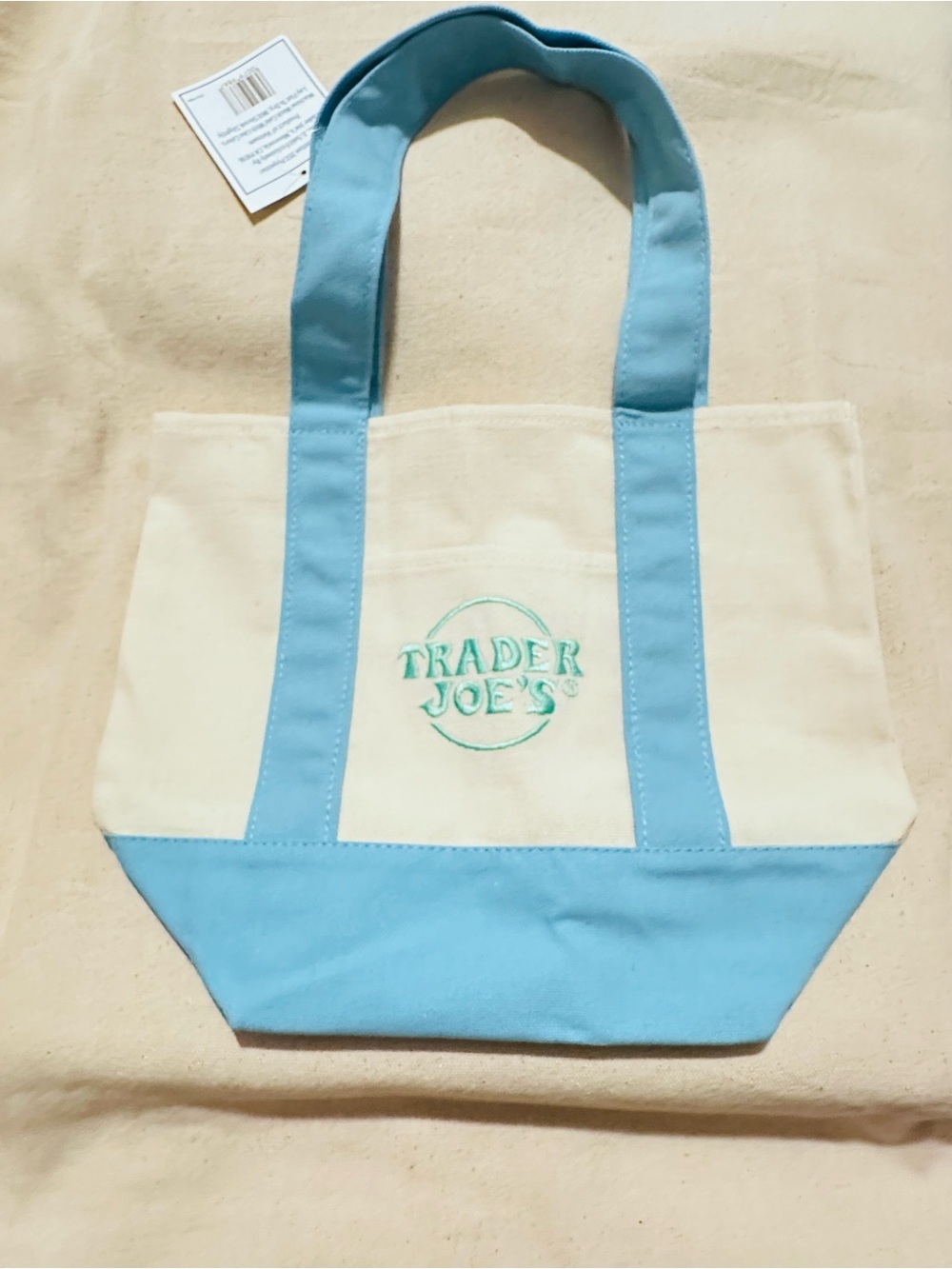 Trader Joe's | Tote | Trader Joe's Mini Tote | Light Blue - Picture 5 of 8